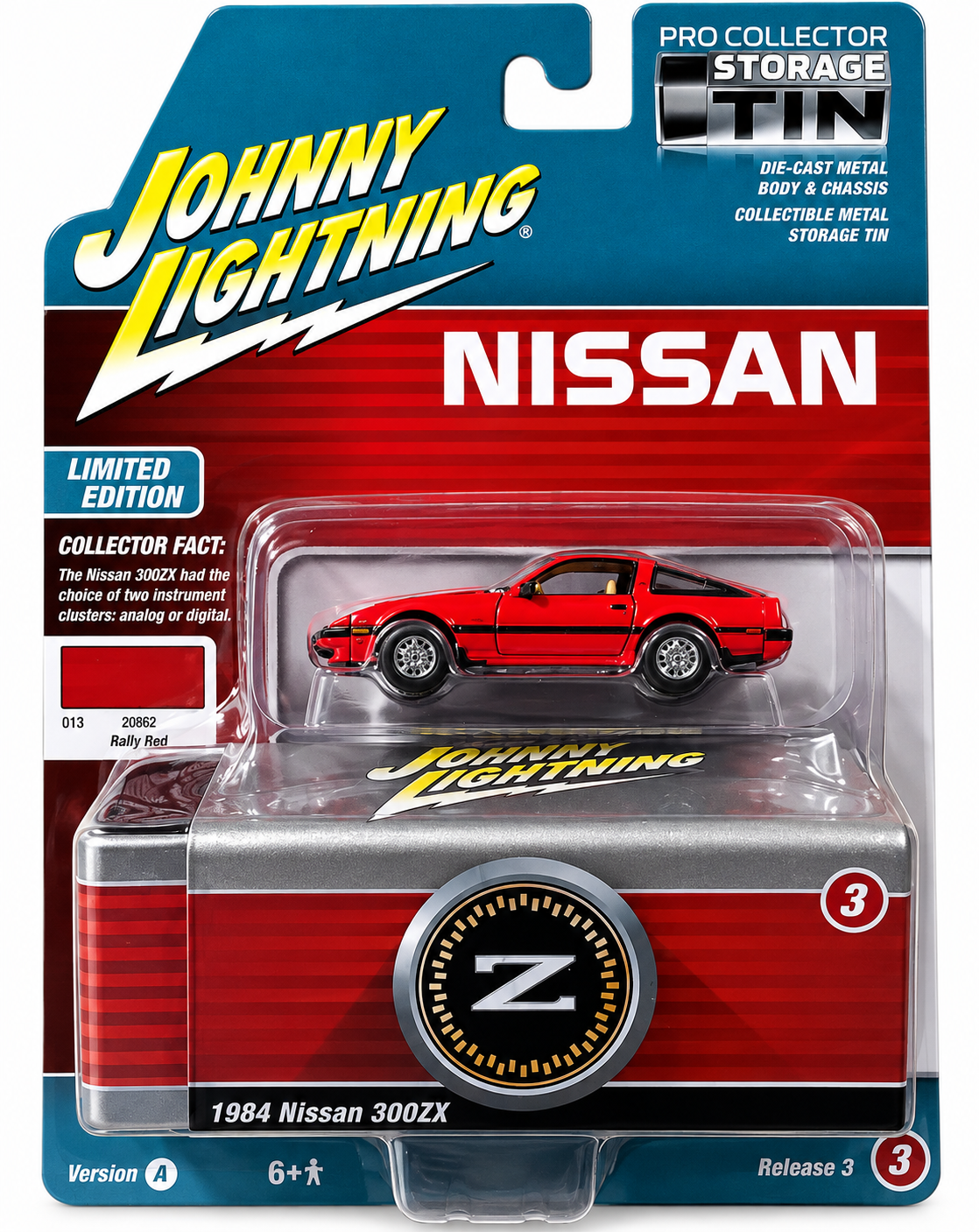 Johnny Lightning Pro Collector 1984 NISSAN 300ZX in Red, Version A - Storage Tin