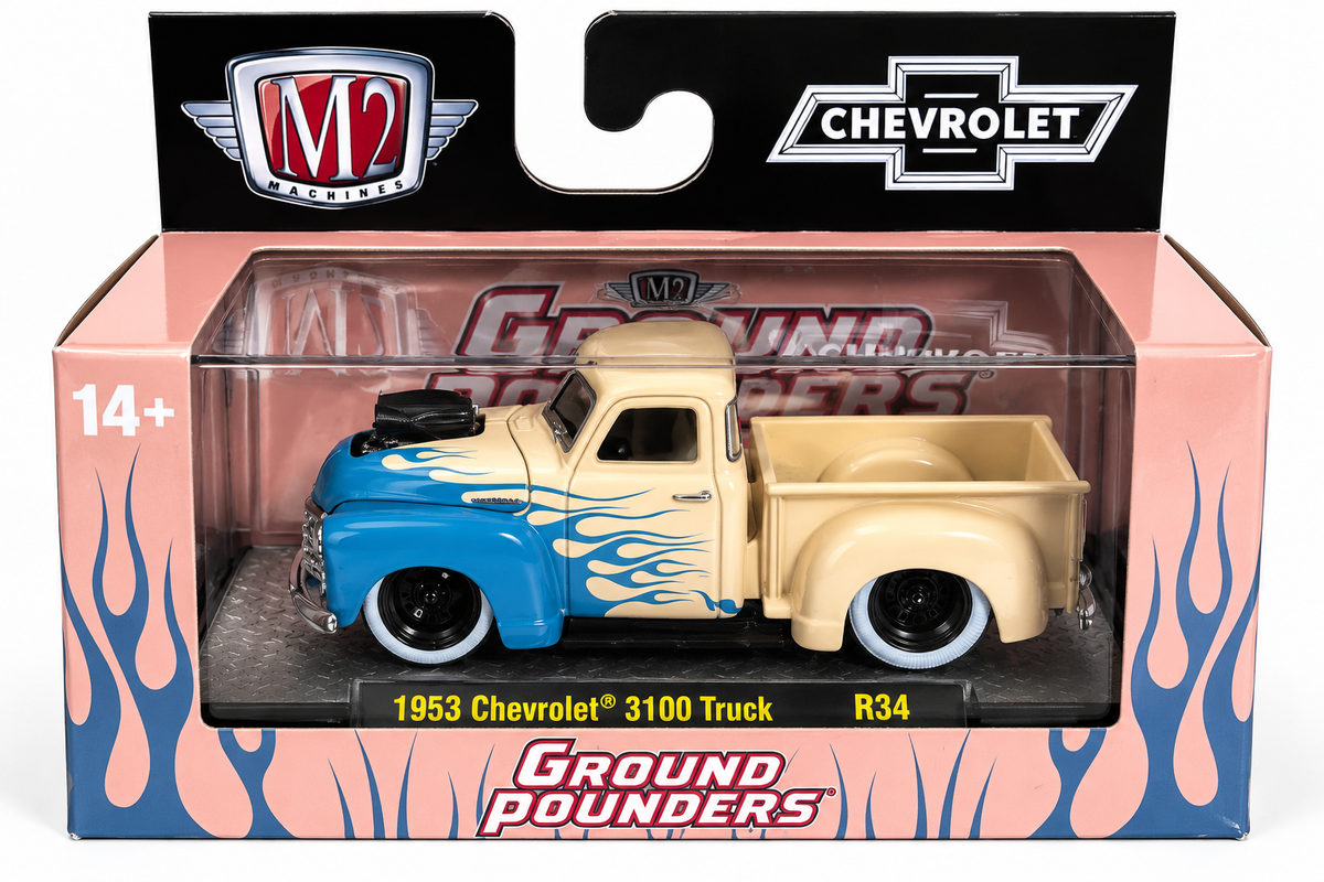 M2 Machines Ground Pounders 1:64 1953 Chevrolet 3100 Truck