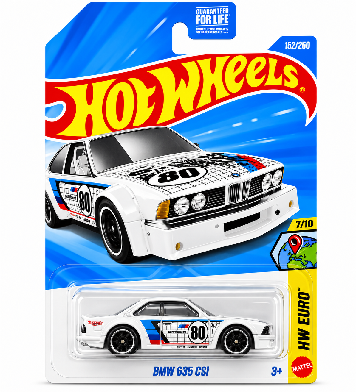 Hot Wheels HW Euro 7/10 BMW 635 CSi 152/250 White