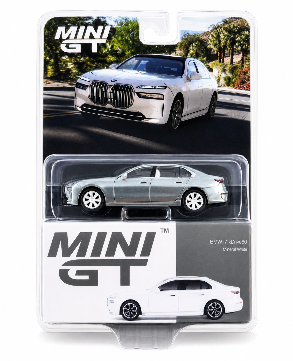 1/64 Mini GT BMW i7 xDrive60 (Silver) Diecast Model Car MGT00819 - CHASE