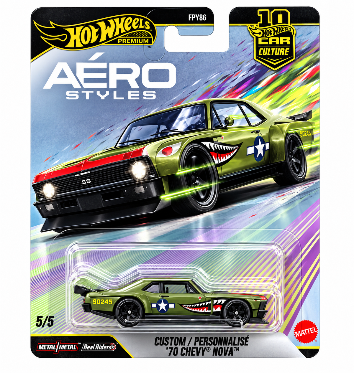 Hot Wheels Premium Car Culture 2026 Aero Styles Custom '70 Chevy Nova # 5/5