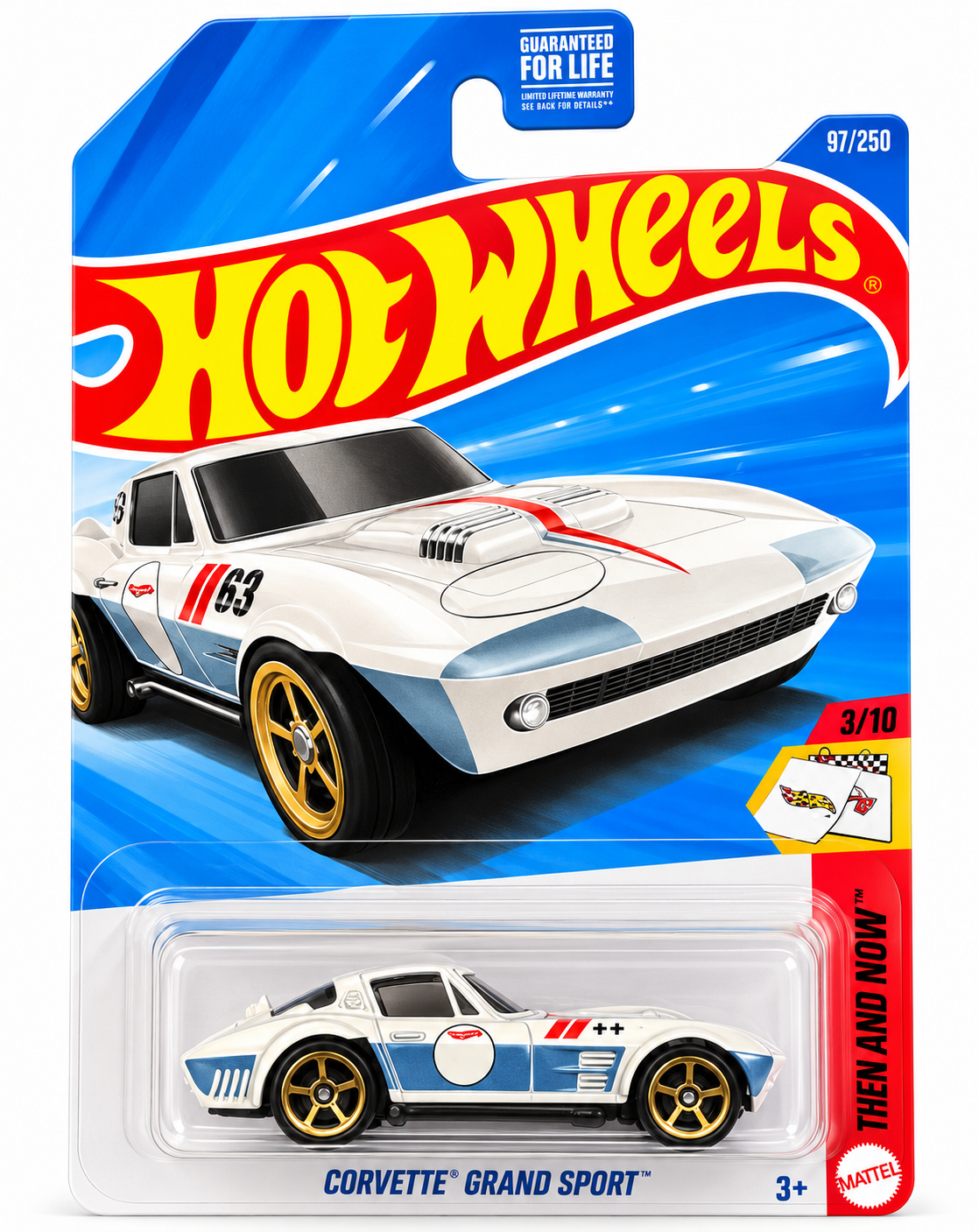 Hot Wheels Corvette Grand Sport White Then and Now 3/10 97/250 New 2026
