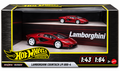 Hot Wheels Premium 1:43 & 1:64 Lamborghini Countach LPI 800-4 Red Dual Scale
