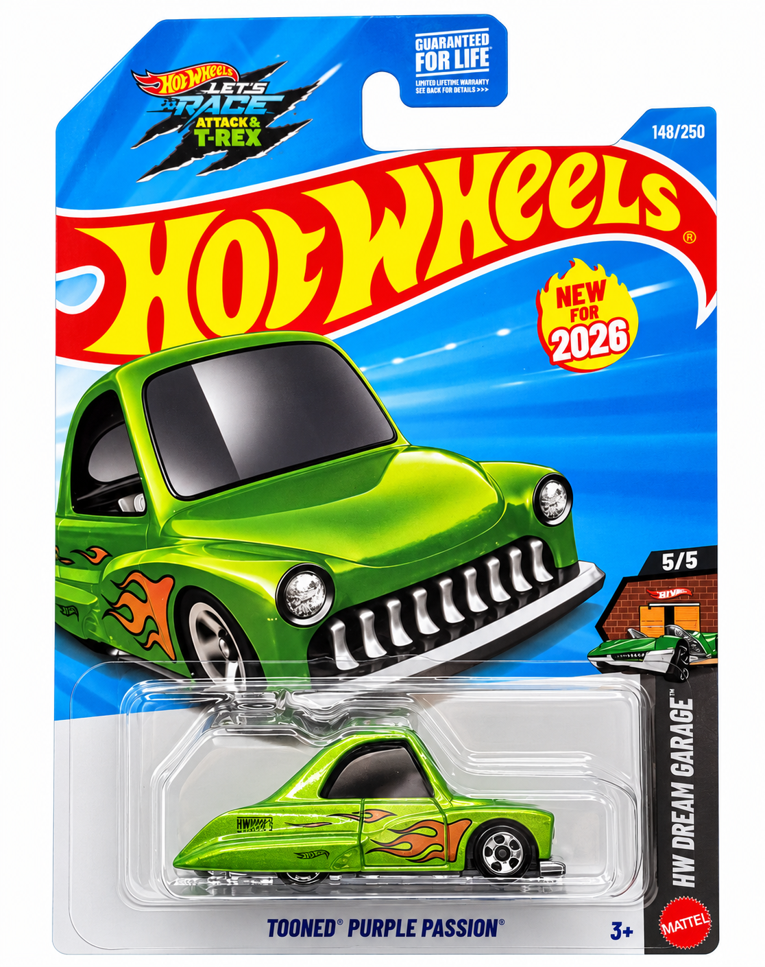 2026 Hot Wheels Tooned Green Purple Passion HW Dream Garage #148
