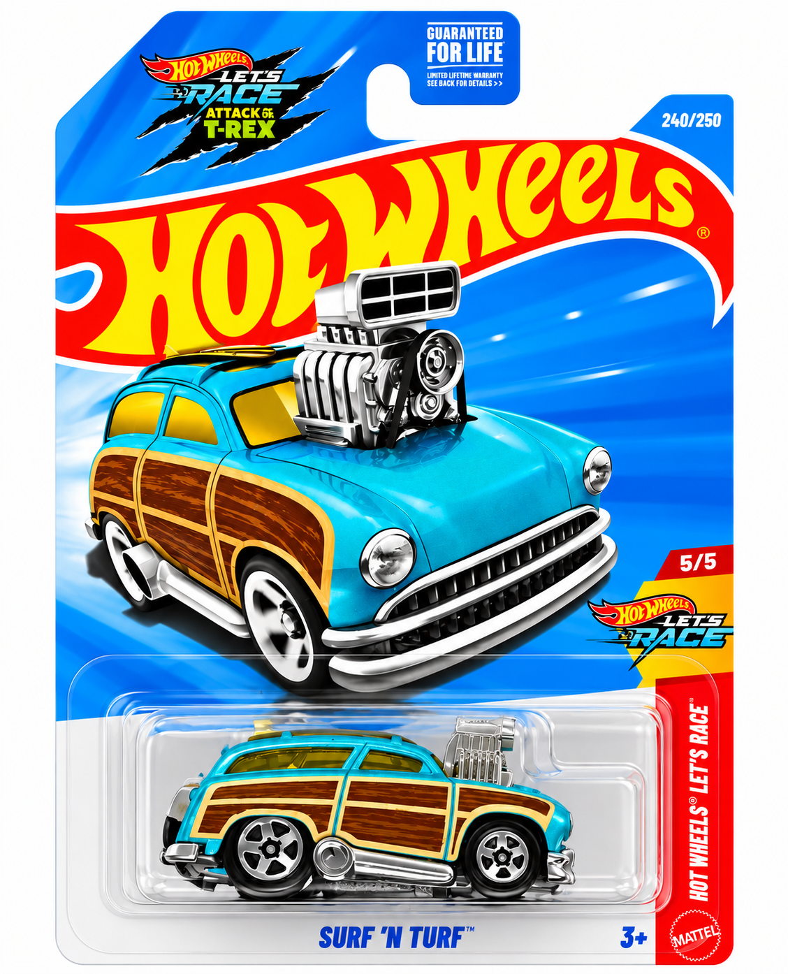 Hot Wheels Let's Race Surf 'N Turf Blue/Brown/Silver Diecast 1:64