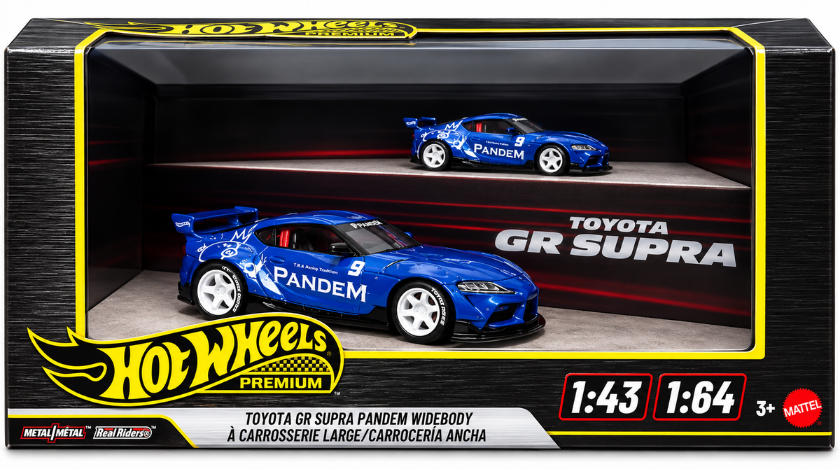 Hot Wheels Premium 1:43 1:64 Toyota GR Supra Pandem Widebody