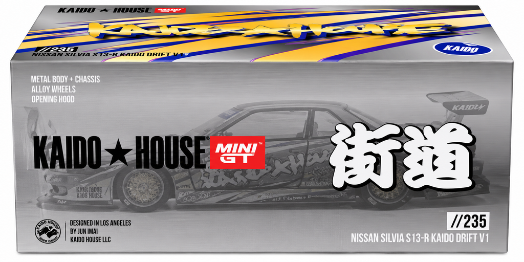 Kaido House Nissan Silvia S13-R "Kaido Drift V1" RHD Gray Metallic with Graphi