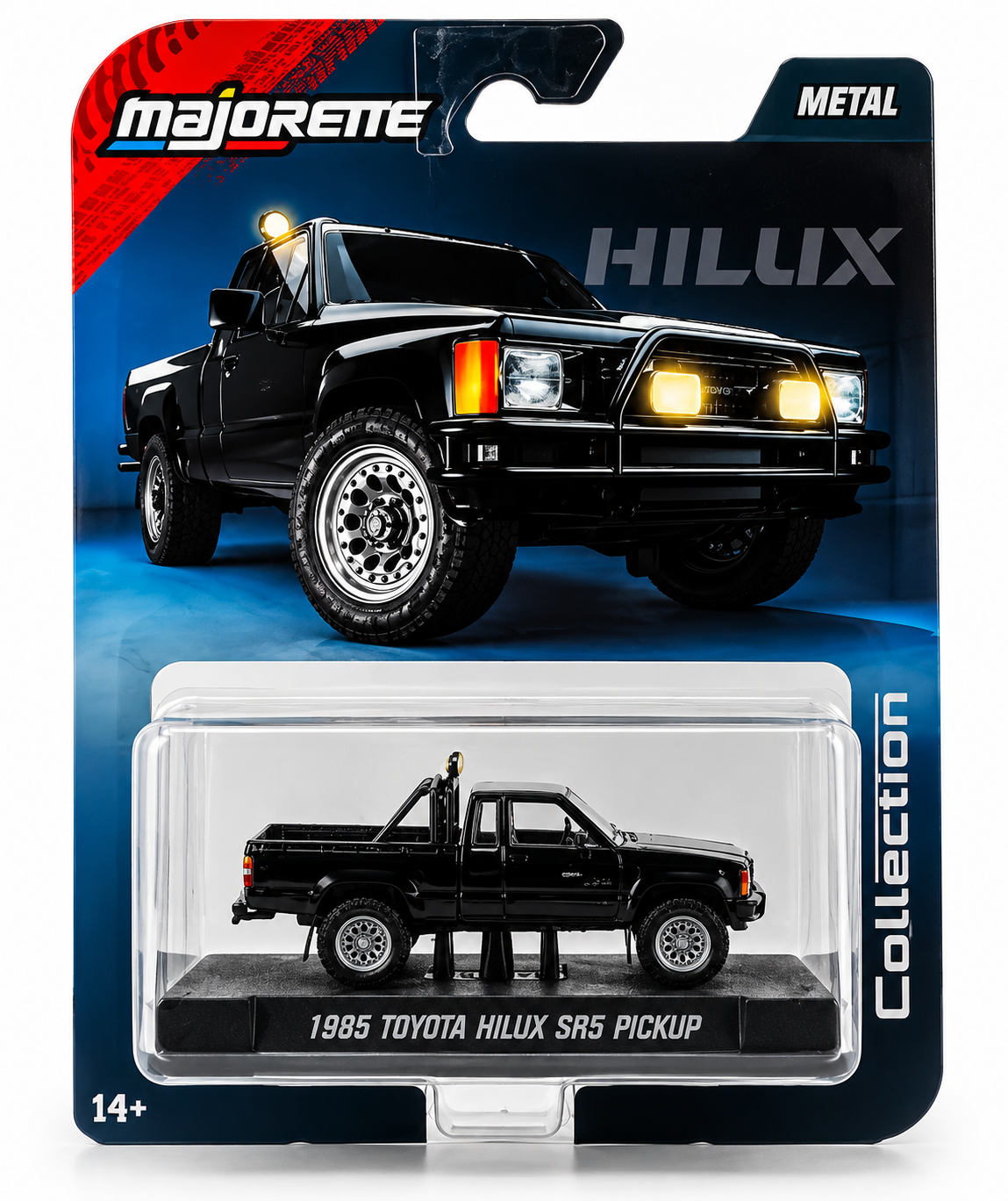 1985 Toyota Hilux SR5 Pickup Truck Off Road Black 1/64
