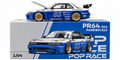 POP RACE Pandem S13 RHD Silver and Moontech Blue Metallic