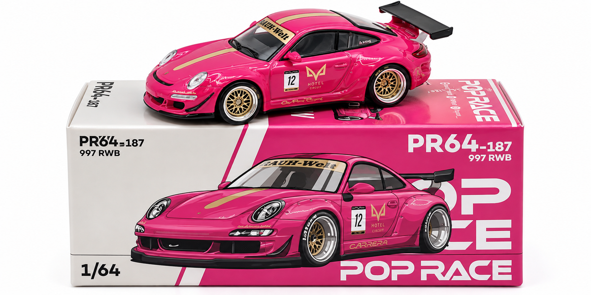 POP RACE RWB 997 #12 "Hotel Ava" Pink Metallic