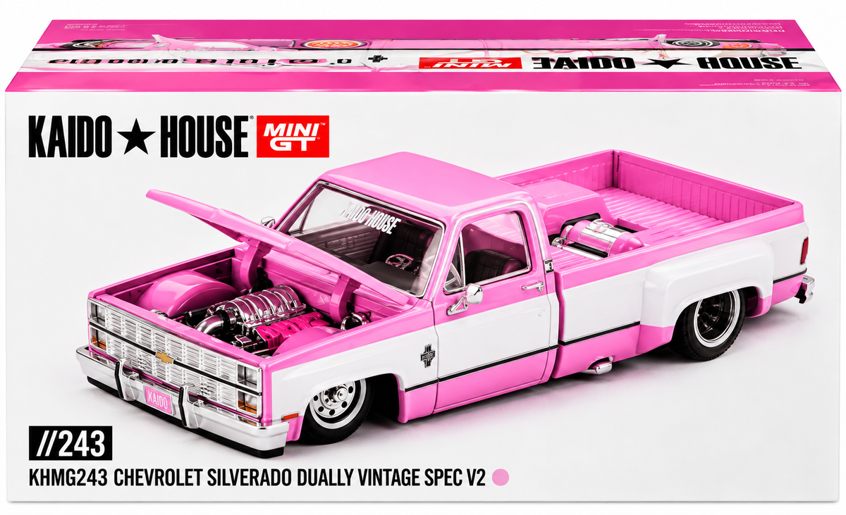 Kaido House Chevrolet Silverado Dually Pickup Truck "Vintage Spec V2" Pink