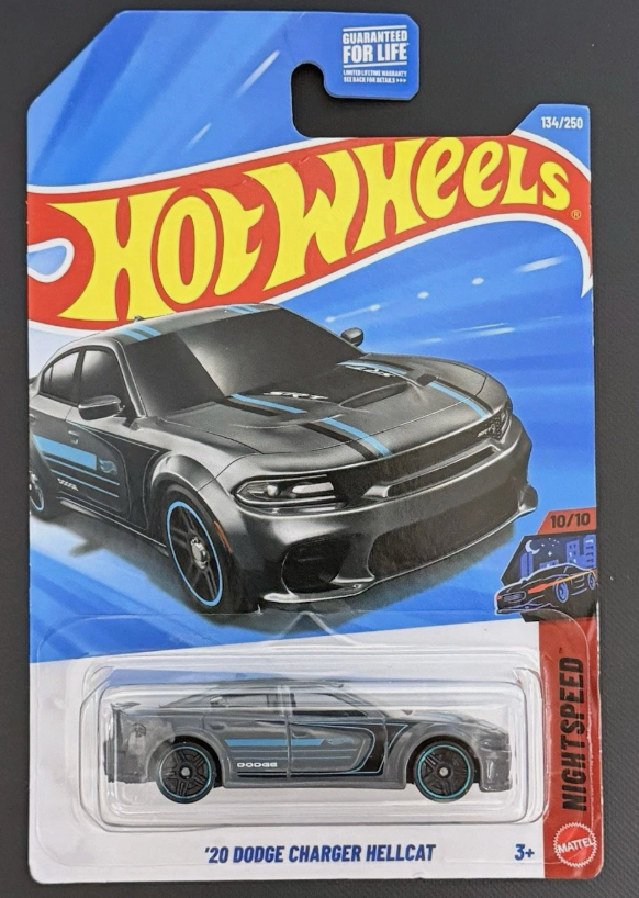 Hot Wheels '20 DODGE CHARGER HELLCAT Gray NIGHTSPEED 10/10 (#134/250)