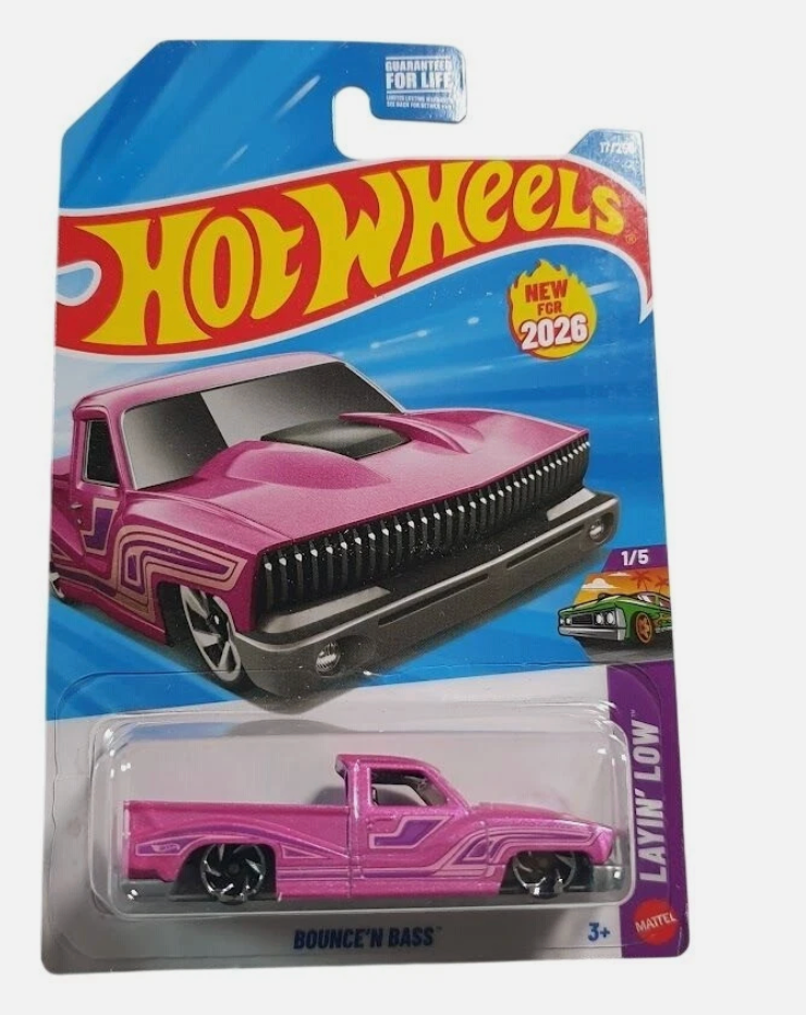 Hot Wheels Layin Low Series Bouncen Bass Pink 2026