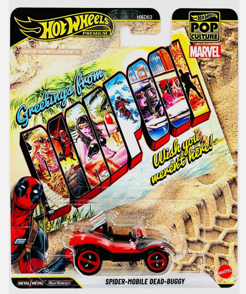 Hot Wheels 2026 Pop Culture Case Q Deadpool Spider Mobile Dead Buggy