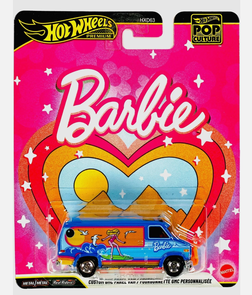 Hot Wheels 1:64 2026 Pop Culture Case Q Barbie Custom GMC Panel Van