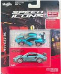 MAISTO PORSCHE 911 GT2 RS MIAMI BLUE SPEED ICONS LIMITED EDITION 1:64