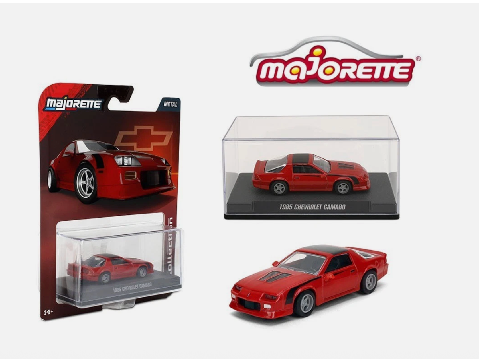 Majorette 1:64 Collector Series Wave 2 - 1985 Chevrolet Camaro Red Model 1010-3I