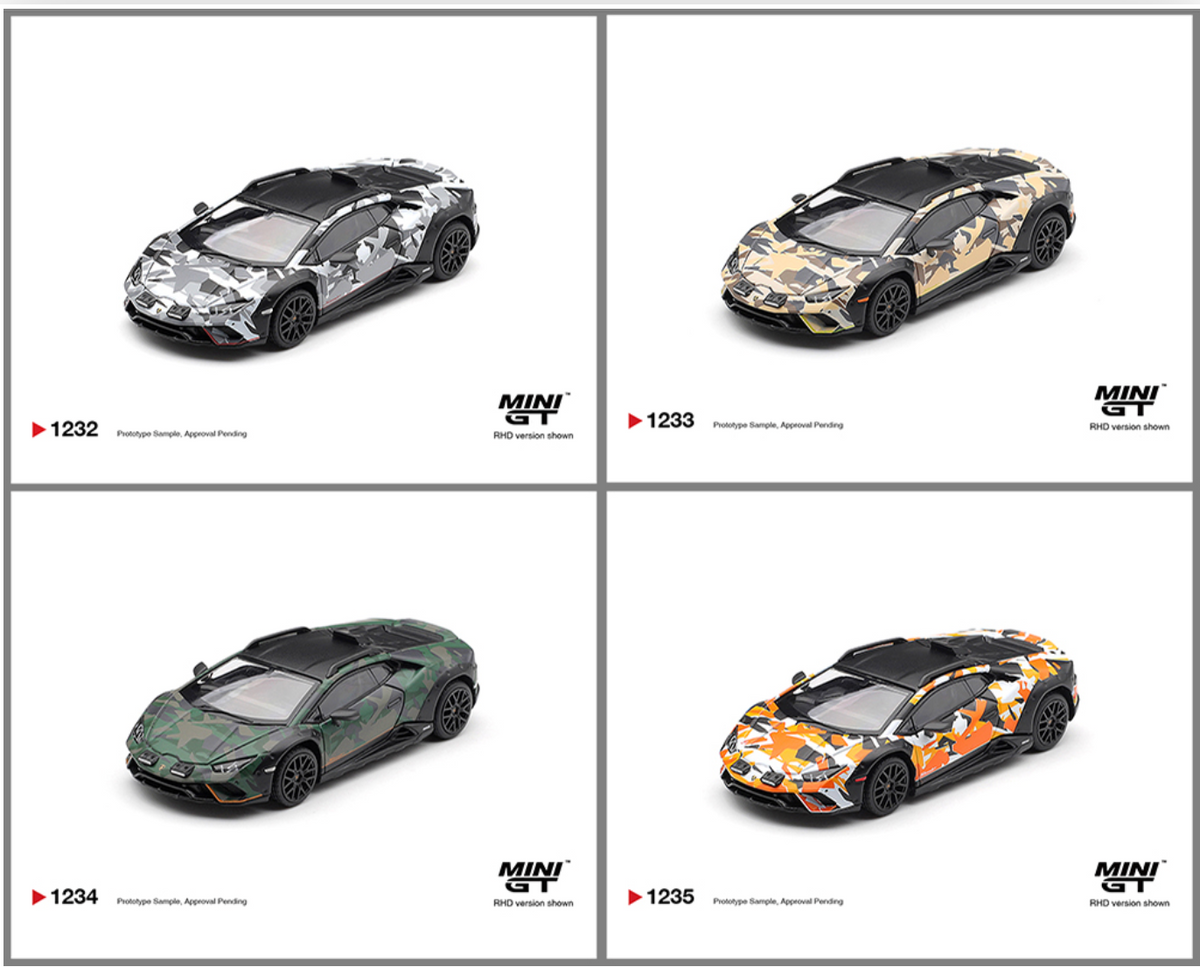 (Preorder) Mini GT 1:64 Lamborghini Huracán Sterrato All Terrain Set of 4 – Special Edition