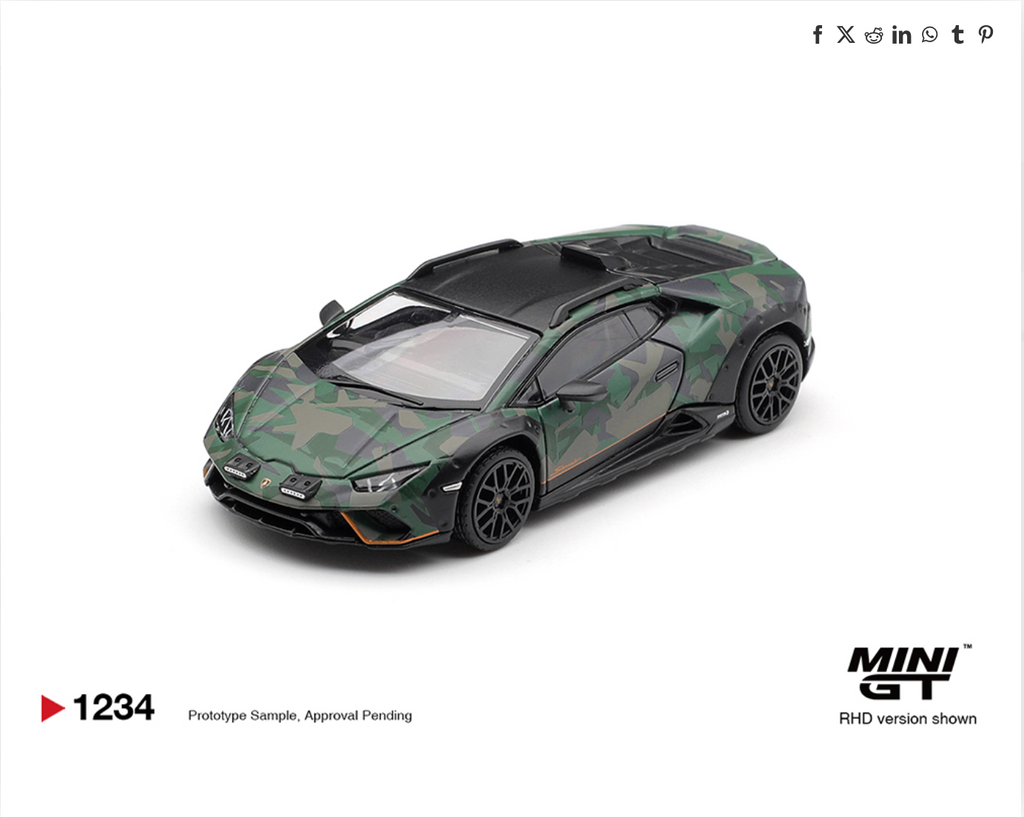 (Preorder) Mini GT 1:64 Lamborghini Huracán Sterrato All Terrain Set of 4 – Special Edition