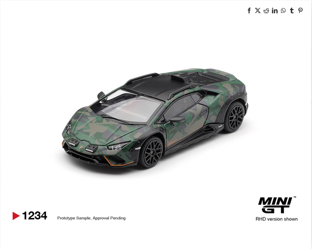 (Preorder) Mini GT 1:64 Lamborghini Huracán Sterrato All Terrain Set of 4 – Special Edition