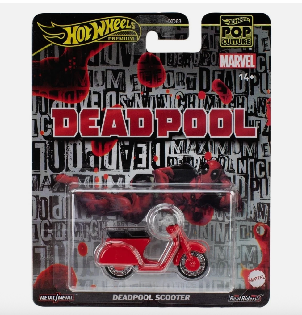 Hot Wheels Premium - Pop Culture Marvel Deadpool Deadpool Scooter (BBJBL70)