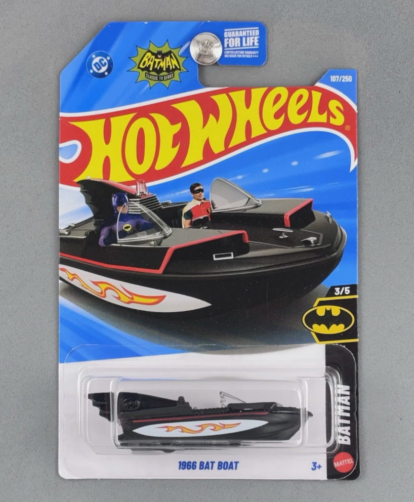 Hot Wheels 1966 Bat Boat Black Batman 3/5 107/250 2026