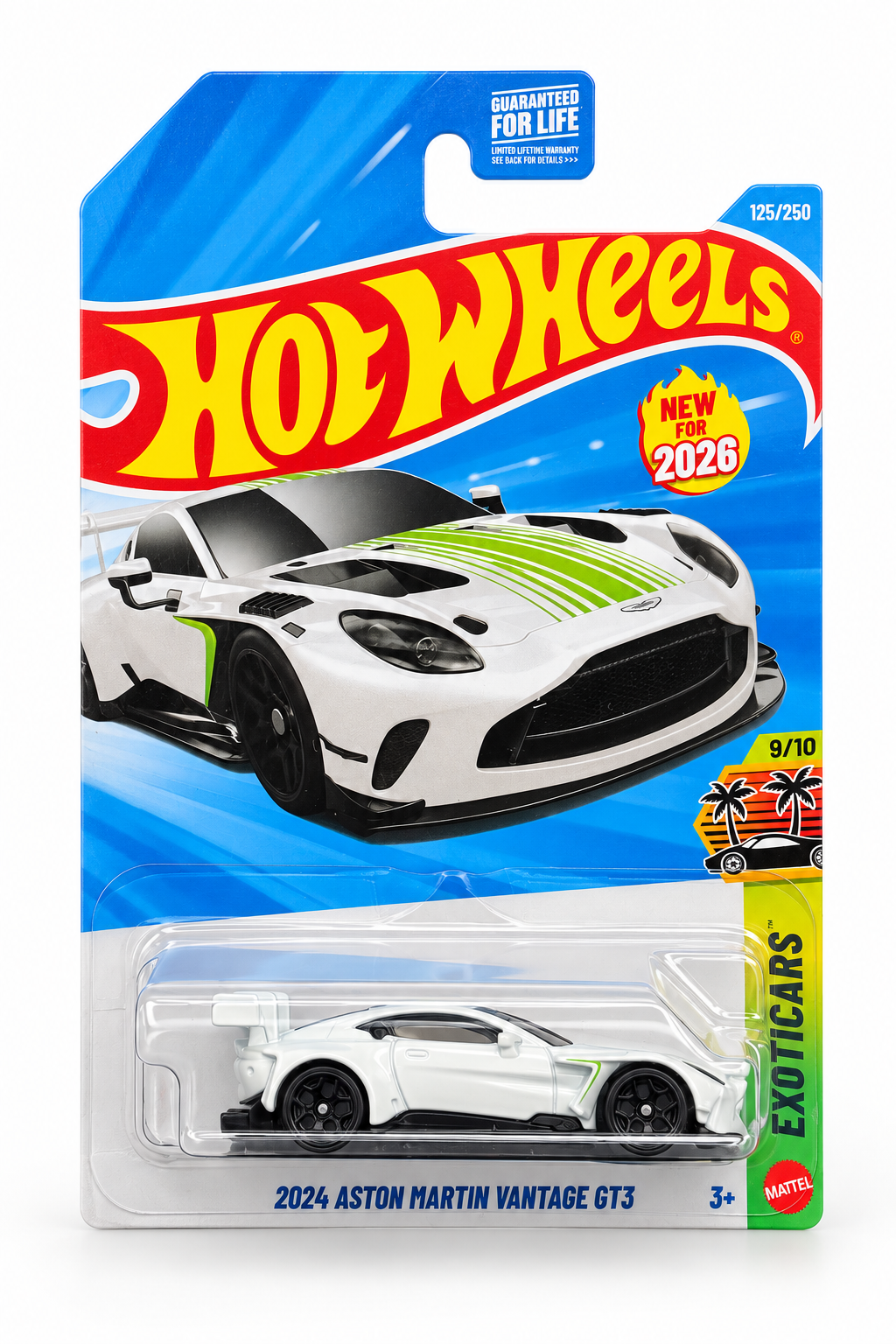 Hot Wheels 2026 HW Exoticars 9/10 White 2024 Aston Martin Vantage GT3