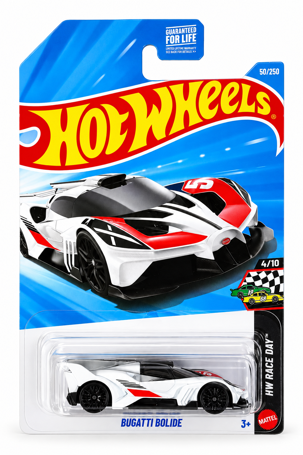 2026 Hot Wheels Bugatti Bolide White HW Starting Grid 4/10 JJL22 50/250