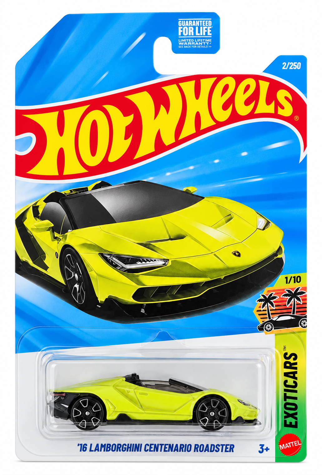 2026 Hot Wheels '16 Lamborghini Centenario Roadster Lime Green