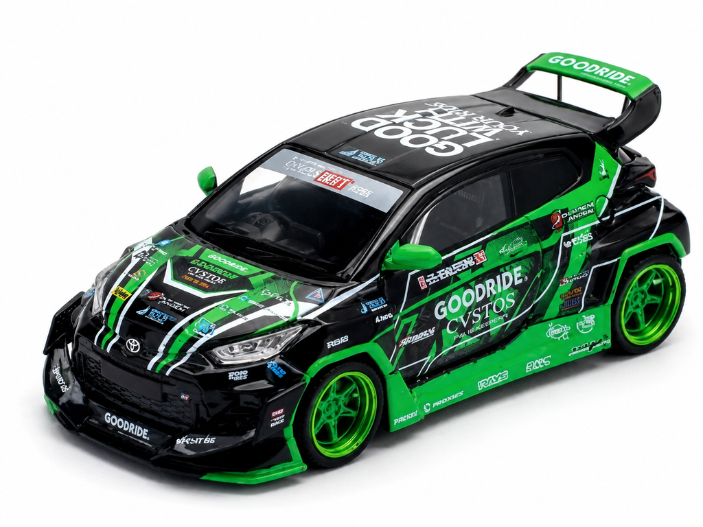 Pop Race 1:64 Toyota Pandem GR Yaris Green #007 - Enigma Exclusive Edition - CHASE
