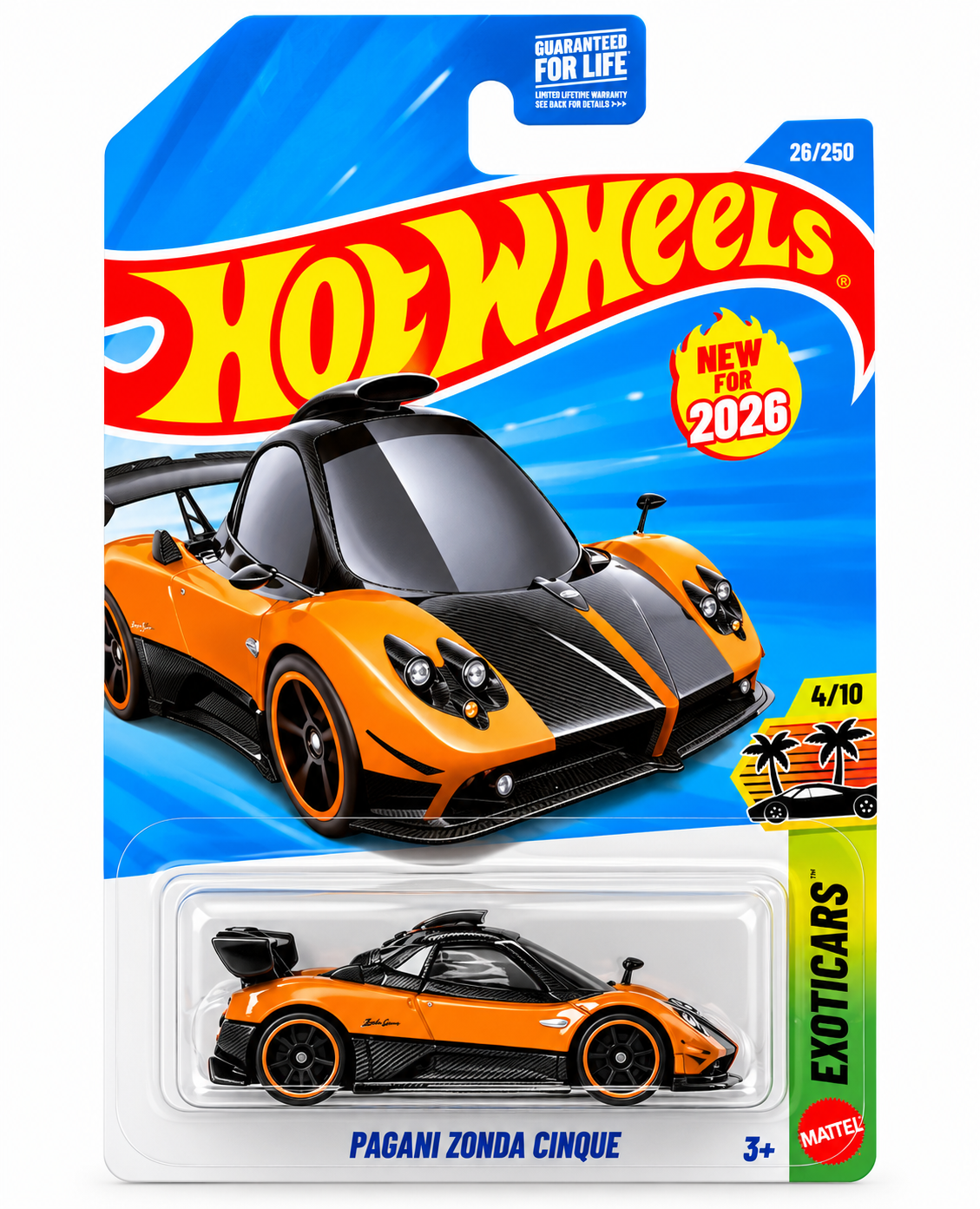 Hot Wheels Pagani Zonda Cinque Exoticars Orange/Black