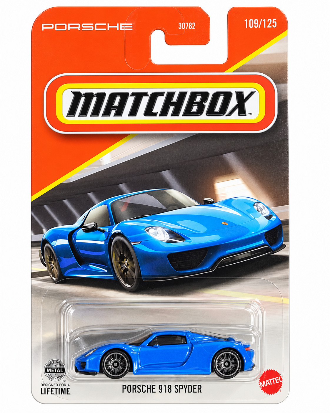 Matchbox Porsche 918 Spyder Blue Diecast 1:64 109/12