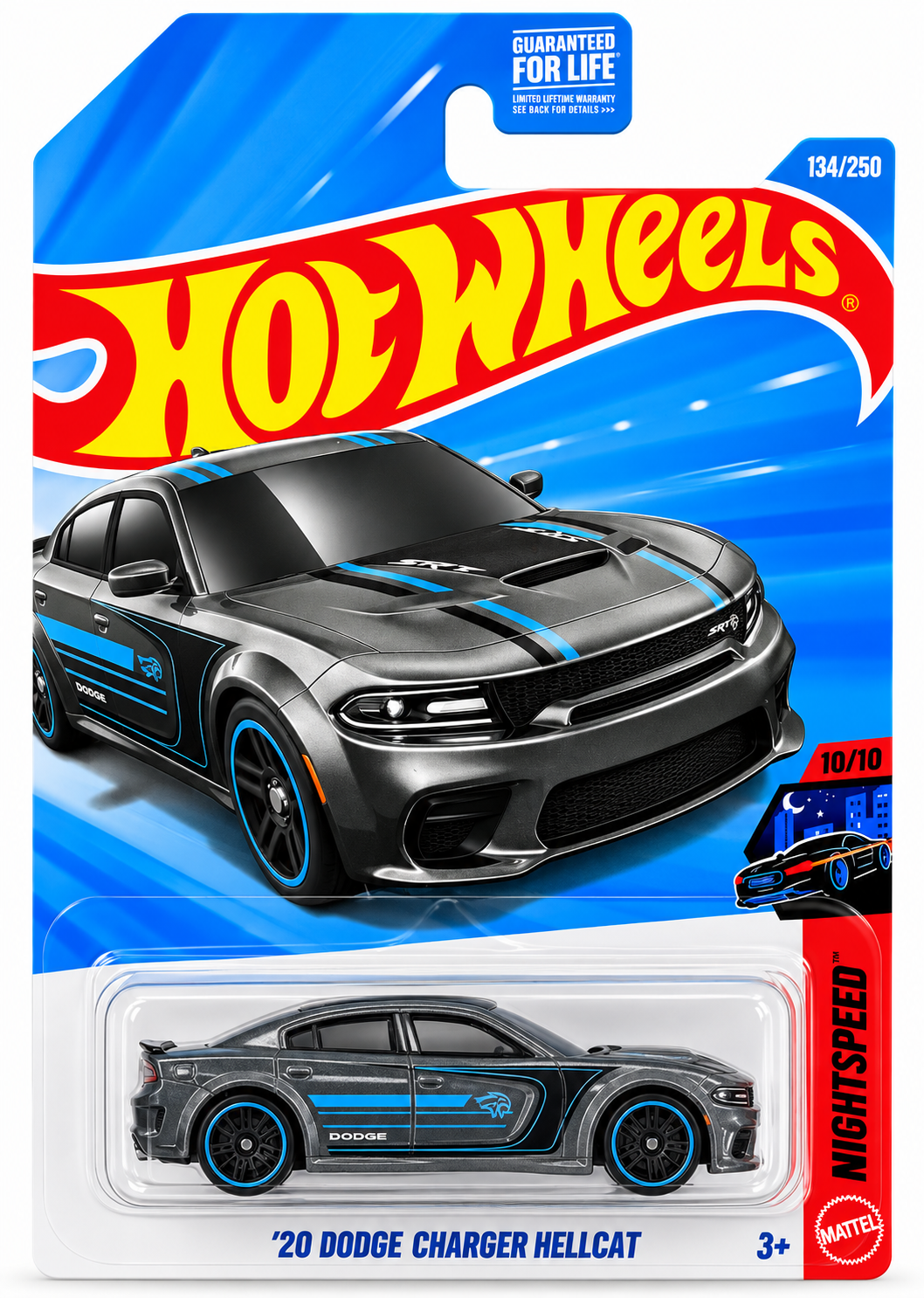 Hot Wheels '20 DODGE CHARGER HELLCAT Gray NIGHTSPEED 10/10 (#134/250)