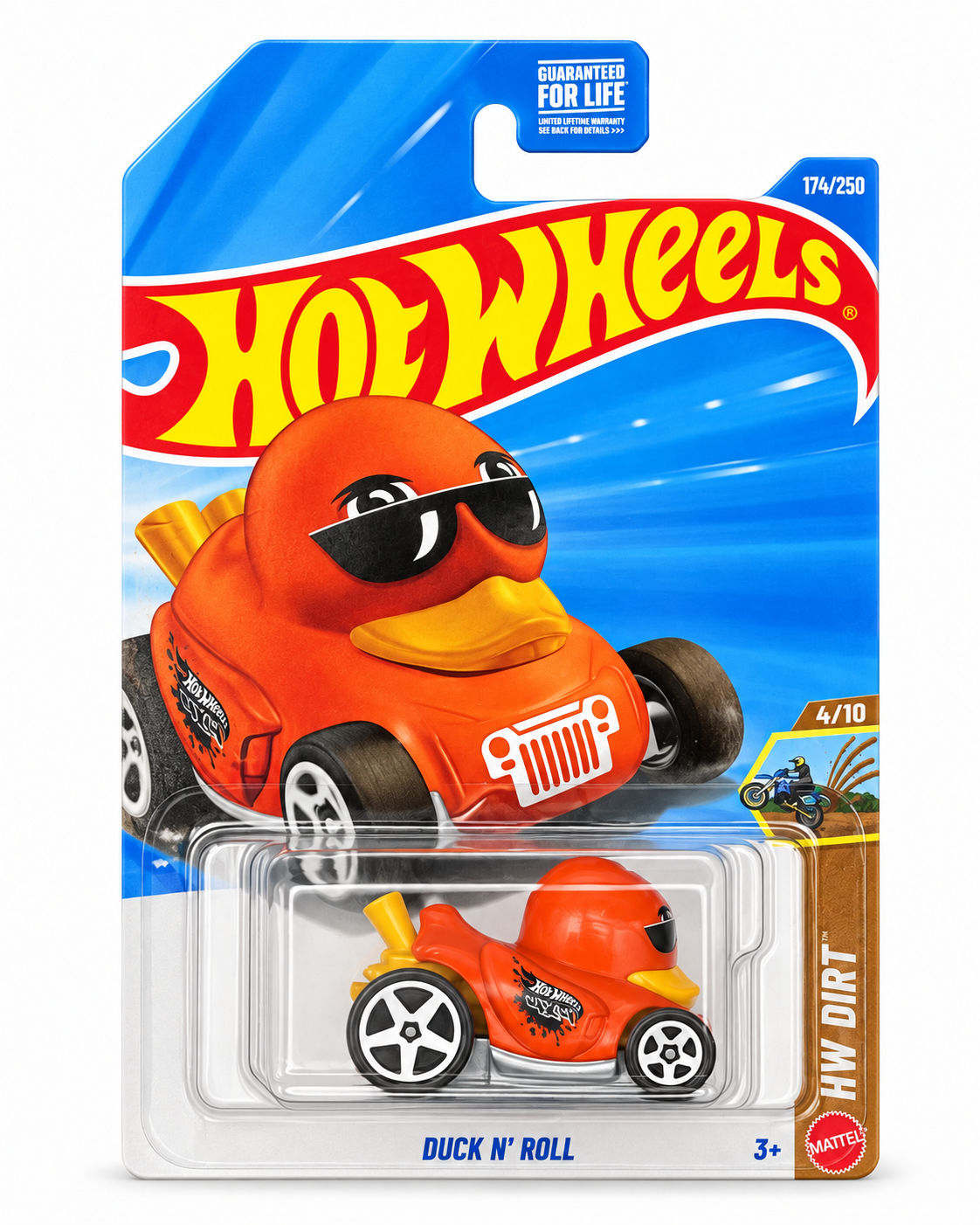 Hot Wheels HW Dirt 4/10 Duck N' Roll 174/250 Jeep Orange