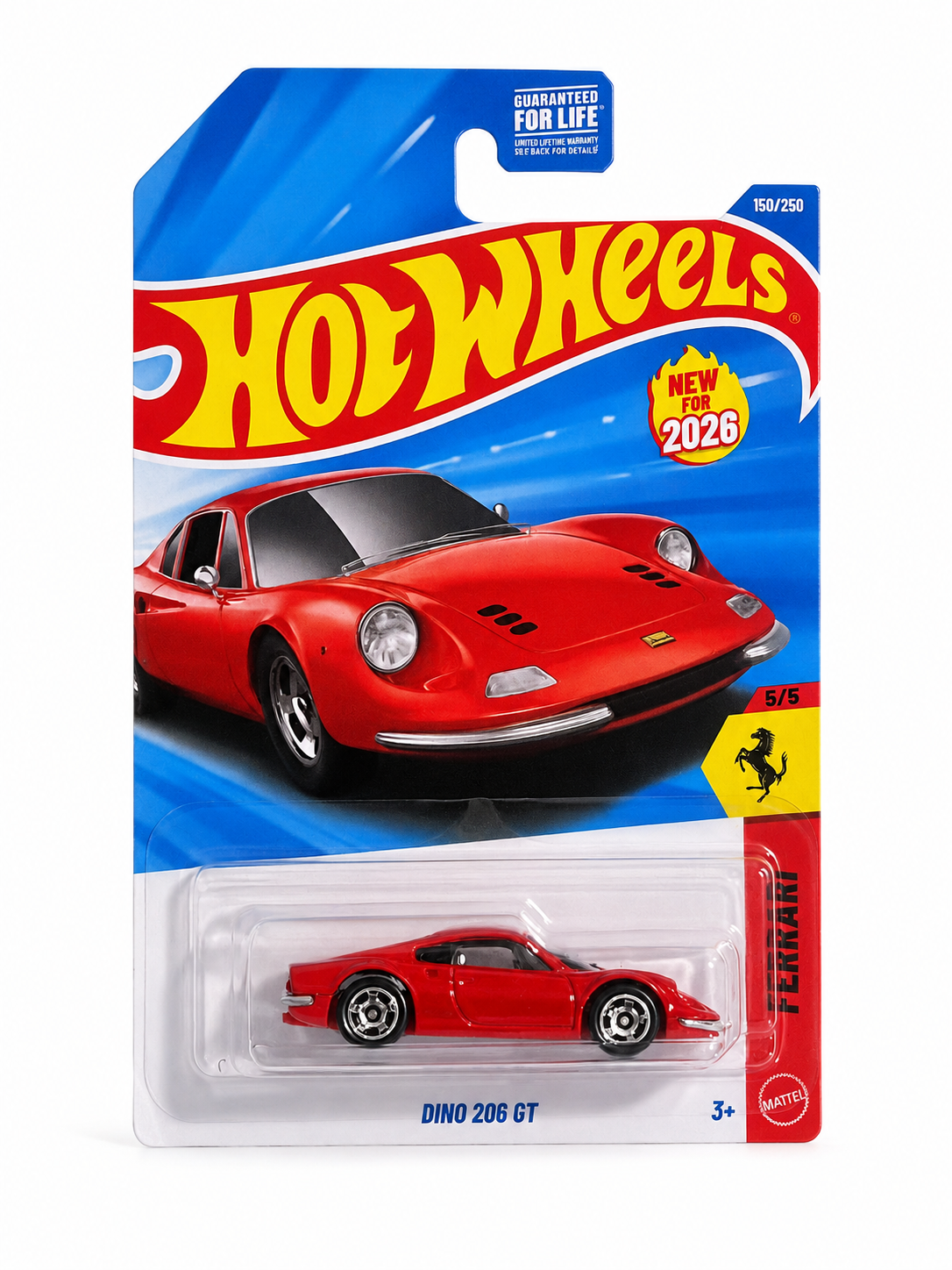 Hot Wheels Red Ferrari Dino 206 GT Package