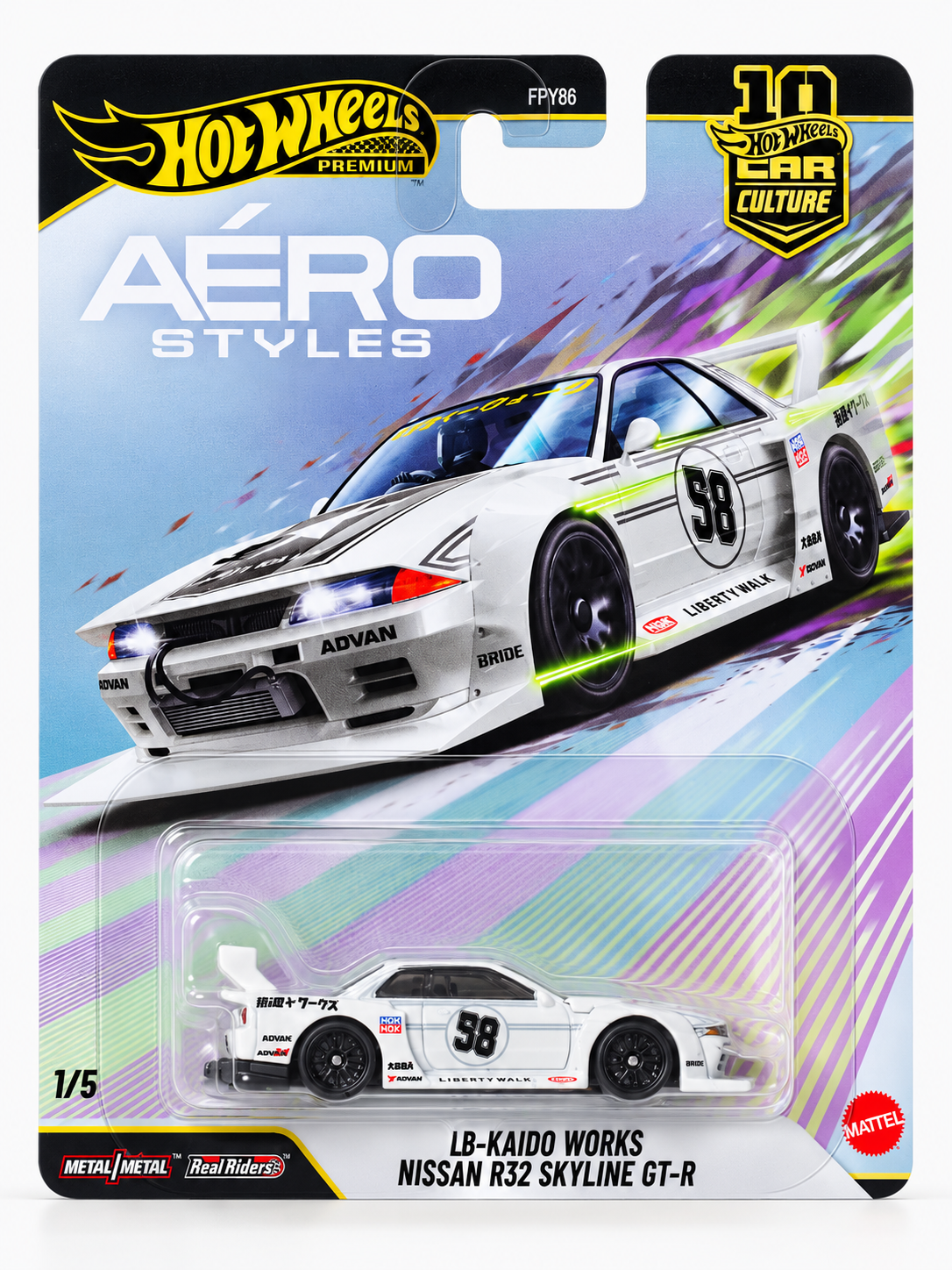 Hot Wheels Premium Car Culture LB-Kaido Works Nissan R32 Skyline GT-R