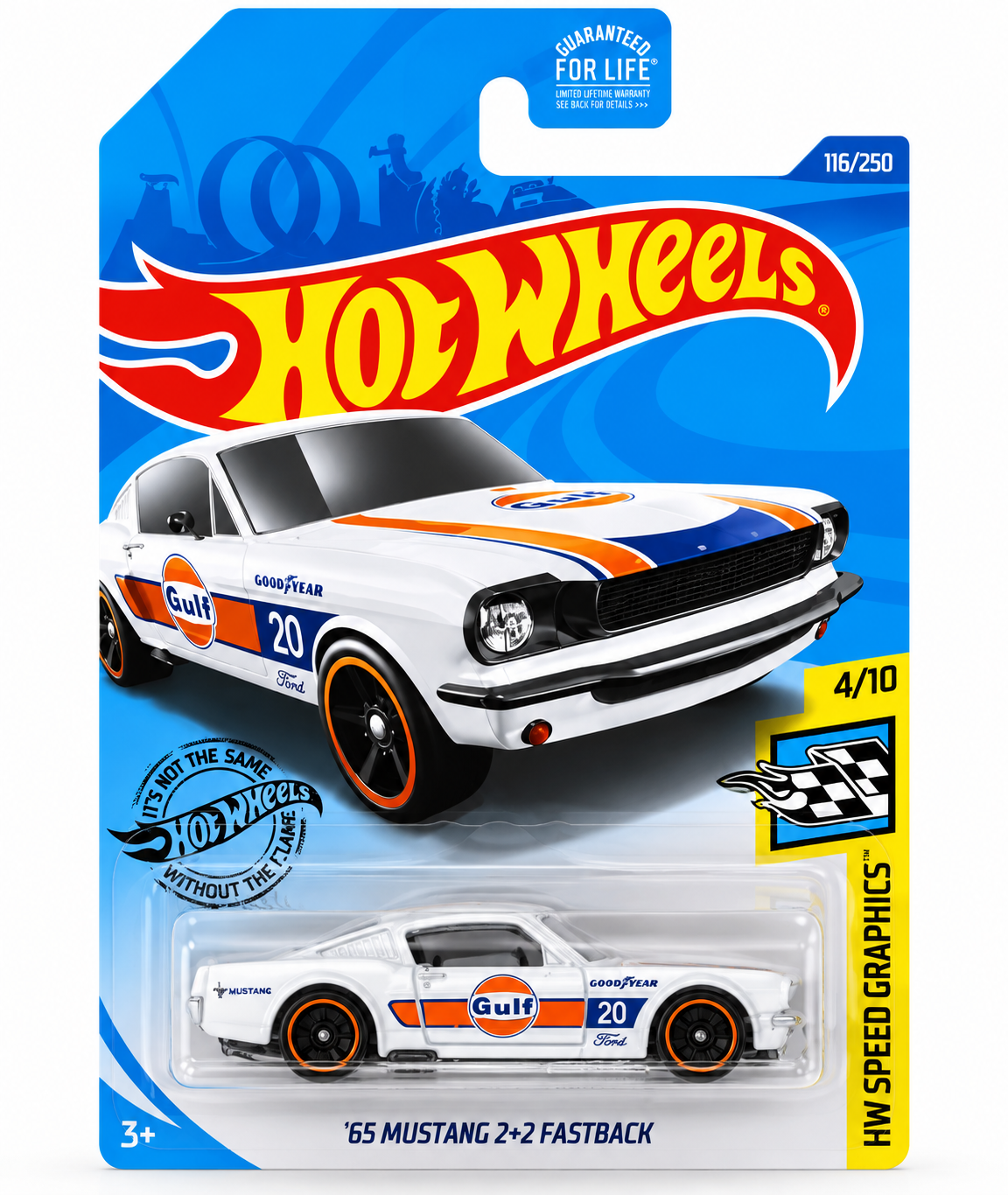 Hot Wheels Gulf '65 Mustang 2+2 Fastback 116/250 - White - 2020 Mainline