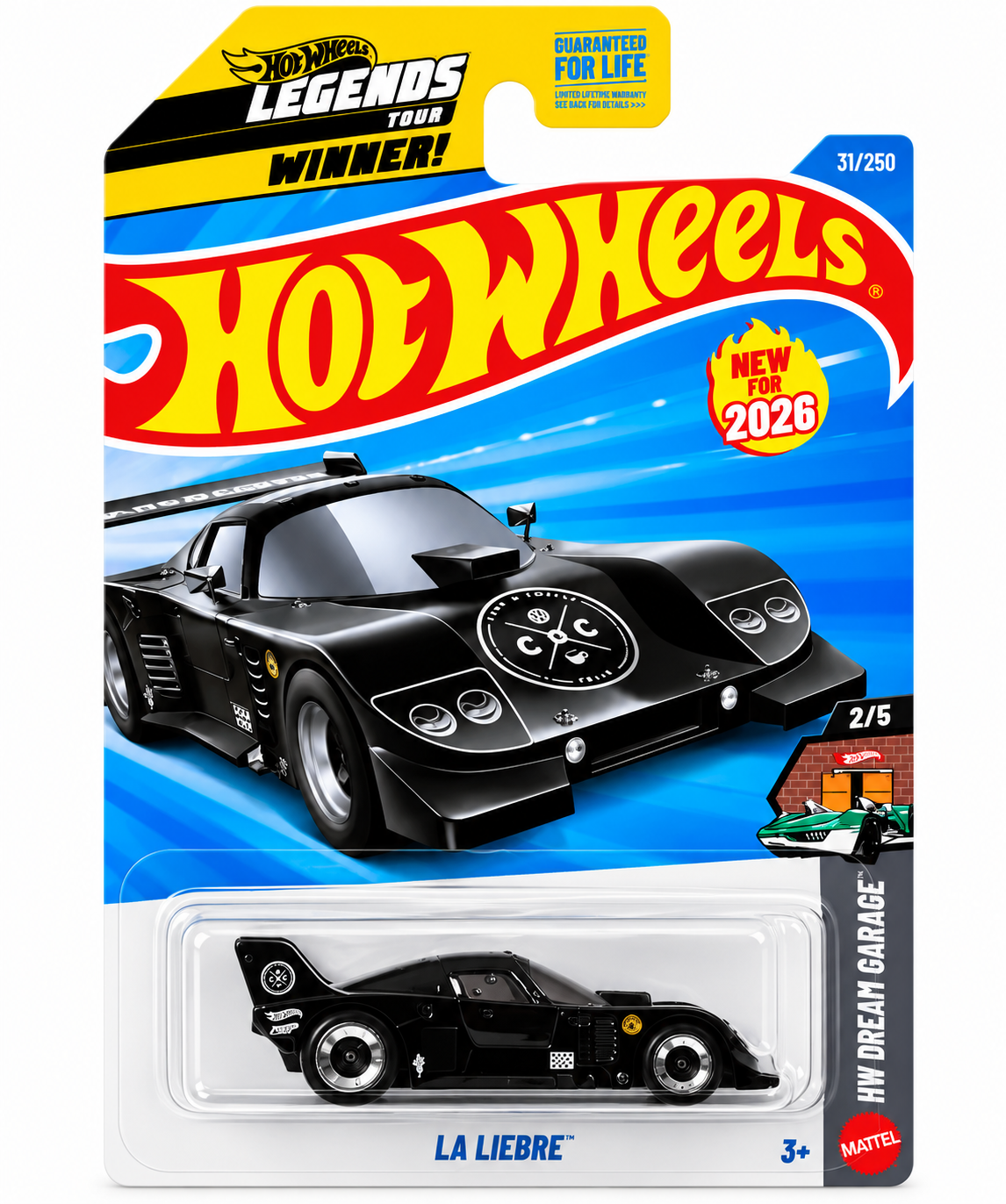 Hot Wheels La Liebre HW Dream Garage Black 1:64 Diecast Car 2026