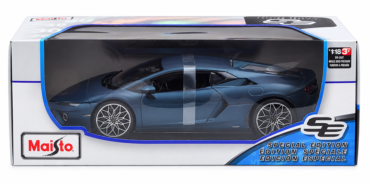 Maisto Special Edition 1:18 Scale Lamborghini Temerario Blue Matte Diecast Car Model