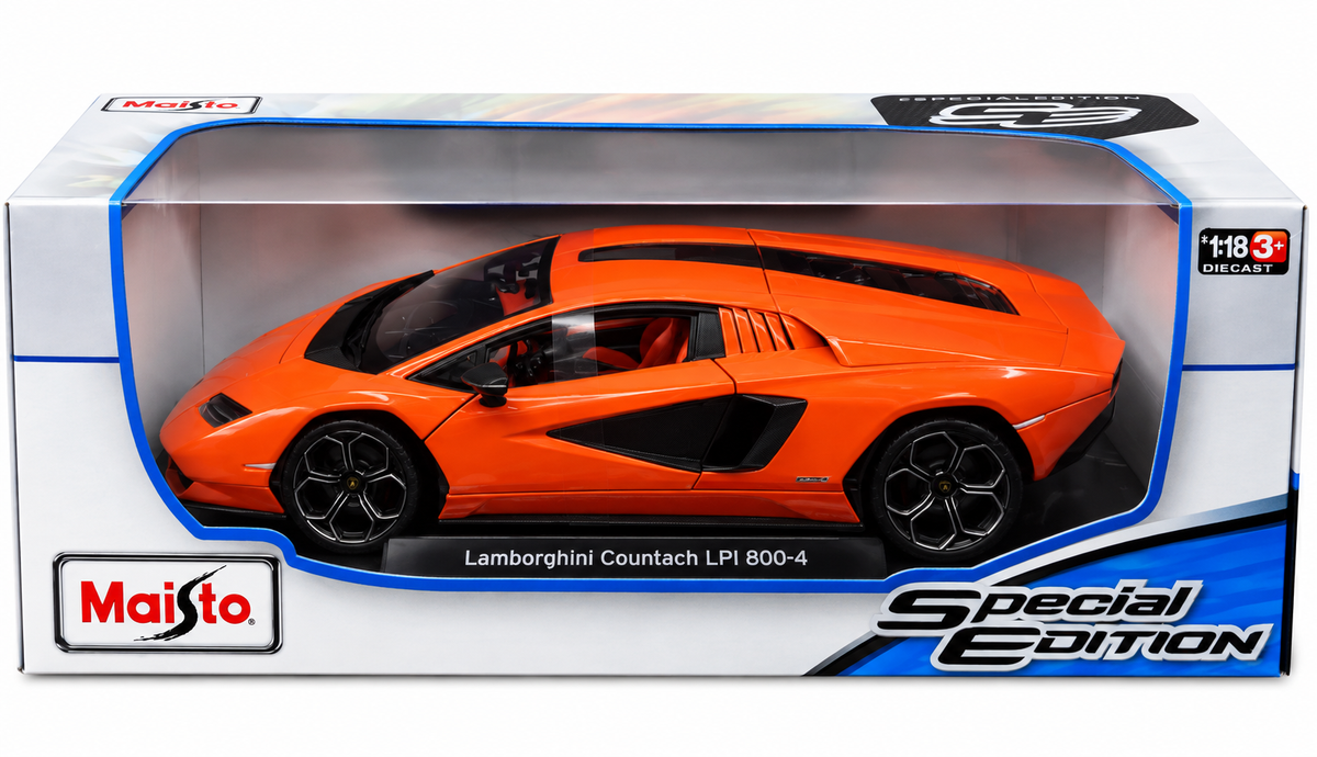 Maisto Lamborghini Countach LPI 800-4 Orange Diecast 1:18