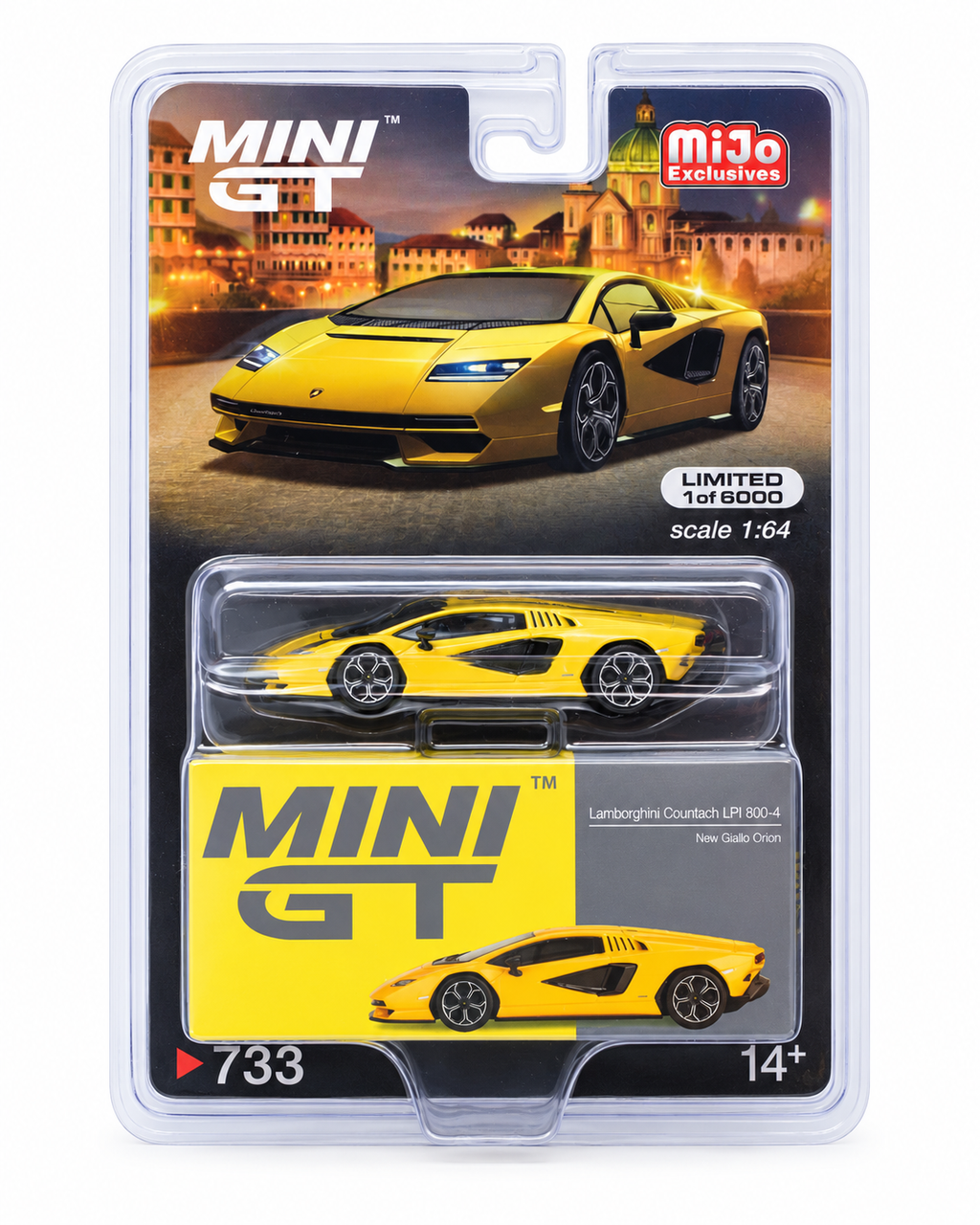 Mini GT 1:64 Lamborghini Countach LPI 800-4 – New Giallo Orion