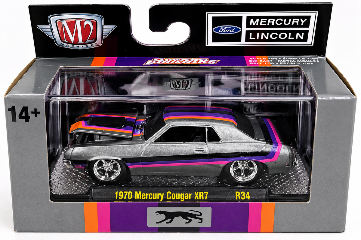 M2 Machines 1970 Mercury Cougar XR7 Ground Pounder Limited 1:64