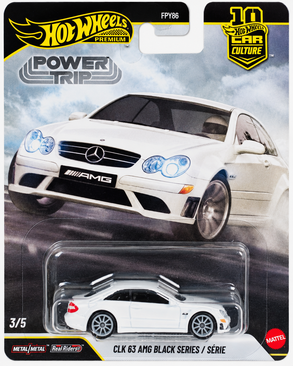 Hot Wheels 2026 Car Culture Power Trip 2008 Mercedes-Benz CLK 63 AMG Black Series