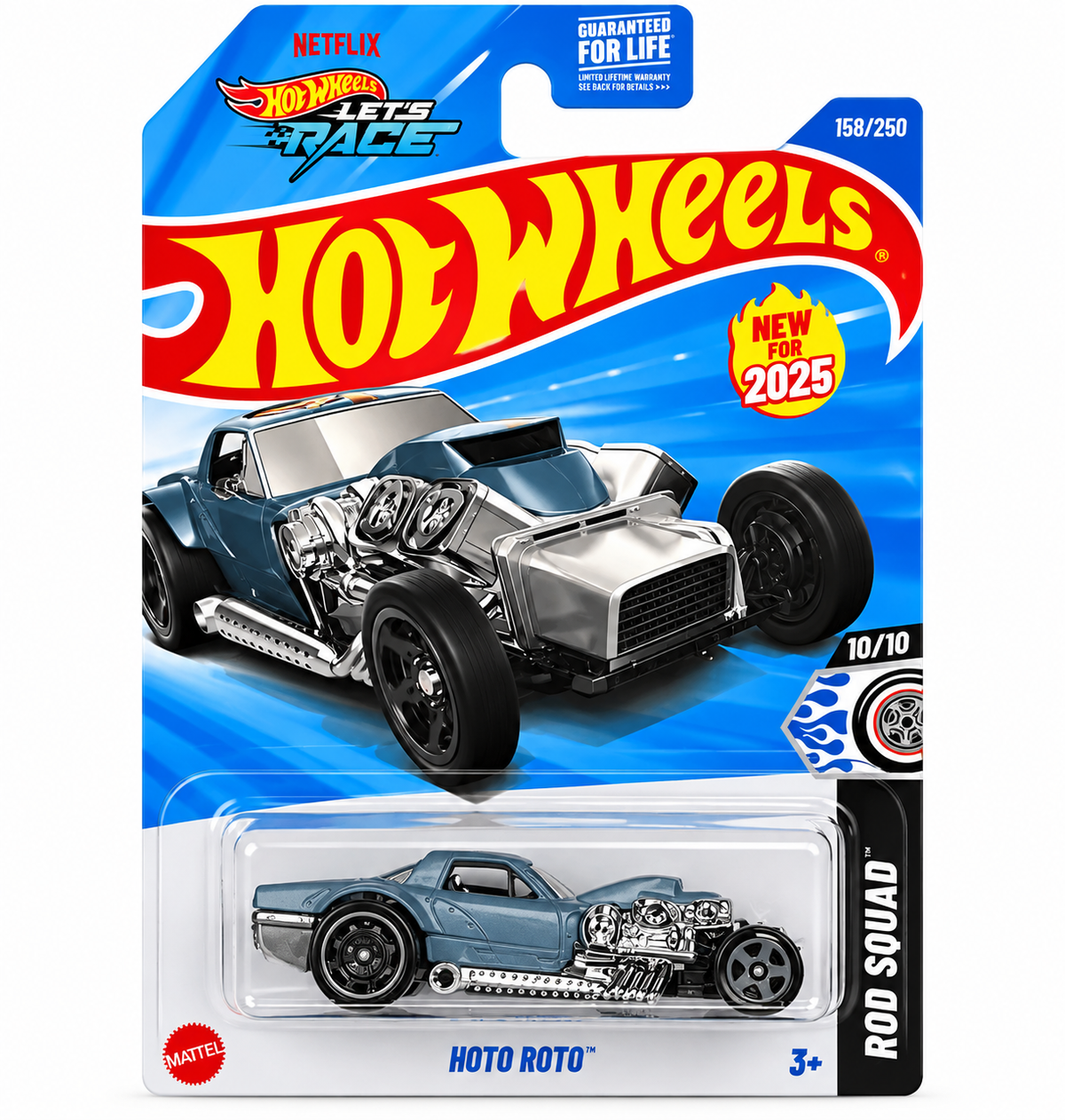 2025 Hot Wheels Lets Race 158/250 MOTO ROTO Rod Squad 10/10