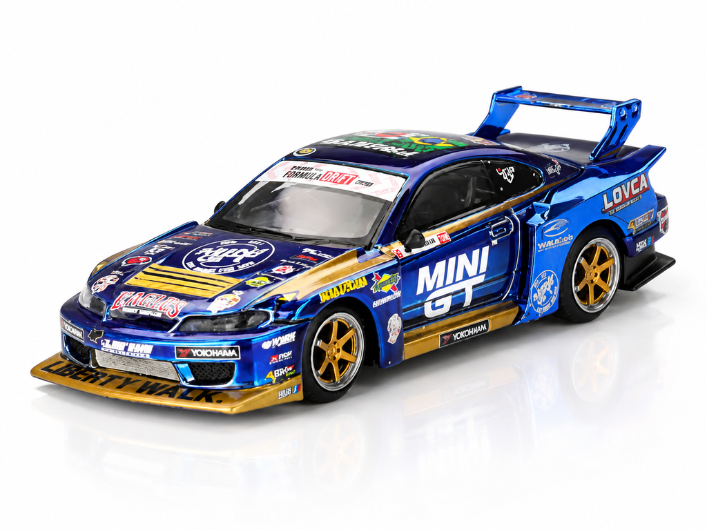 Mini GT 1:64 Nissan LB-Super Silhouette S15 SILVIA #555 Team MINI
