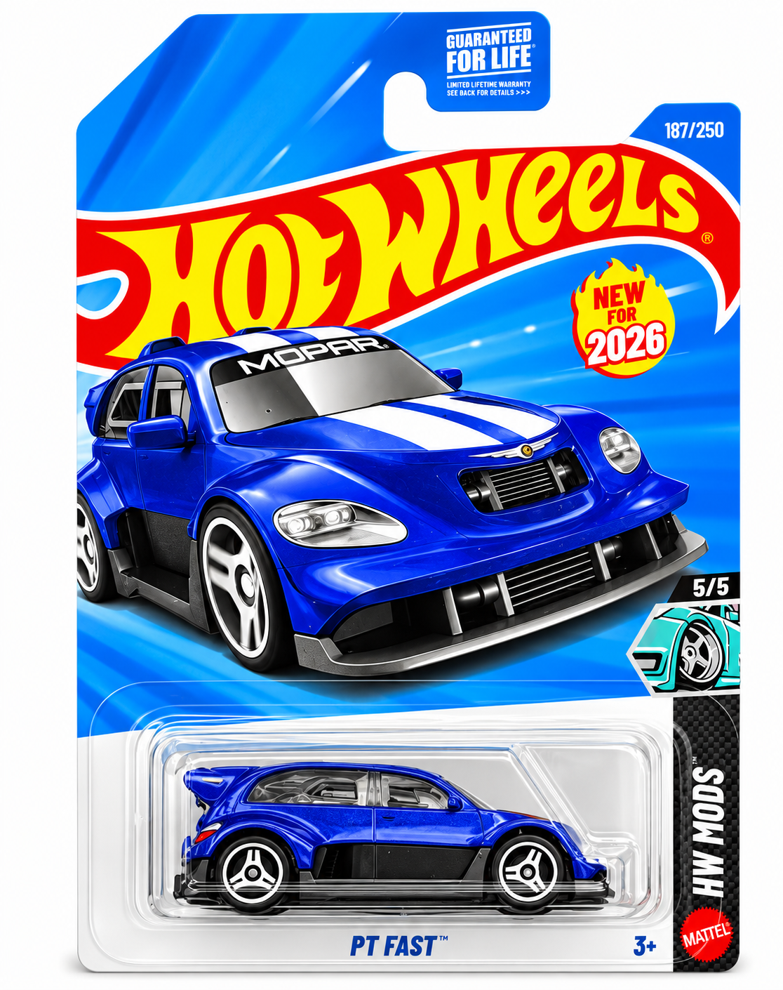 PT Fast 187/250 JJH59 Hot Wheels 2026 HW Mods 5/5 blue