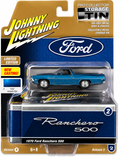 Johnny Lightning 1970 Ford Ranchero 500 Collector Tin 1/64 -  Blue