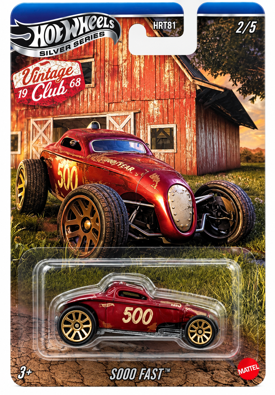 Hot Wheels Silver Series 2026 HW Vintage Club 2/5 Red Sooo Fast