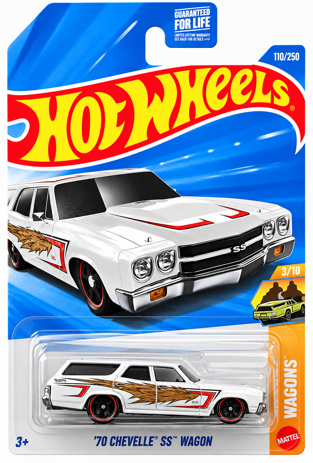 2026 Hot Wheels ‘70 Chevelle SS Wagon (110/250) WHITE - Wagons #3/10