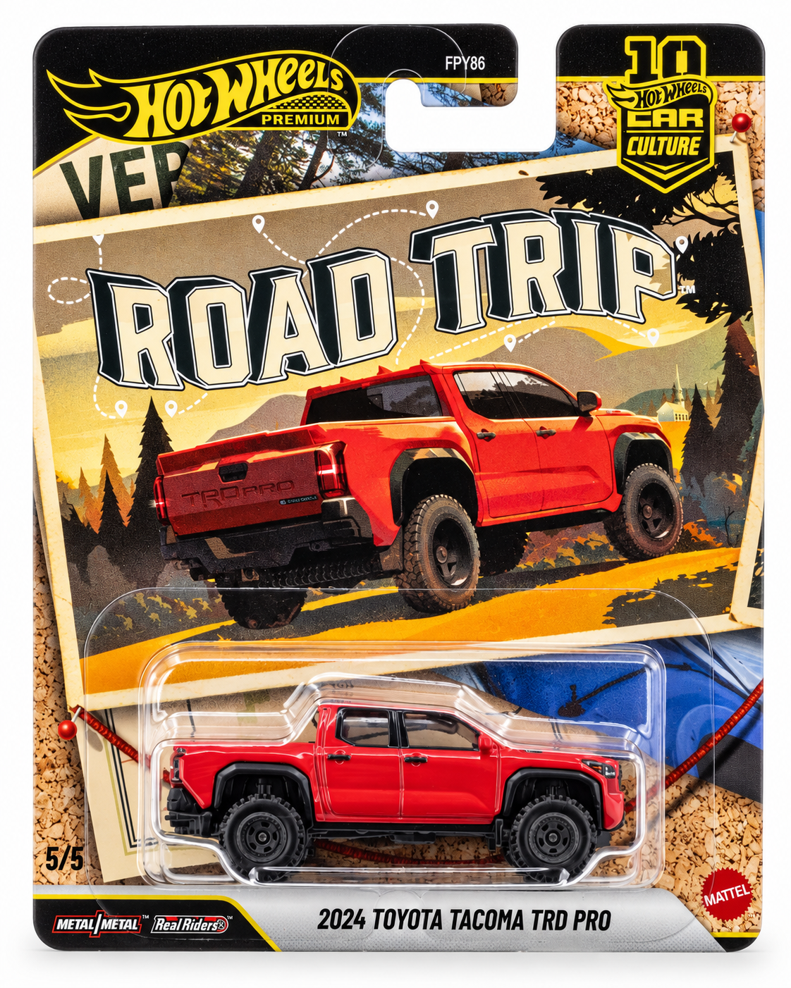 2026 Hot Wheels Car Culture Road Trip #5 2024 Toyota Tacoma TRD Pro RED
